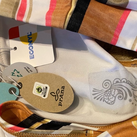 PrAna Bikini Bottom NWT Gilded Soleil Stripe - Picture 7 of 14